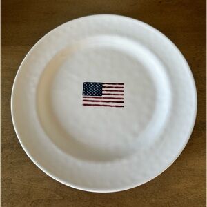 Pottery Barn Melamine Plates with American Flag/ set of 16